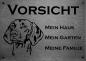 Preview: ld Afghanischer Windhund VORSICHT Mein Haus mein Garten meine Familie
